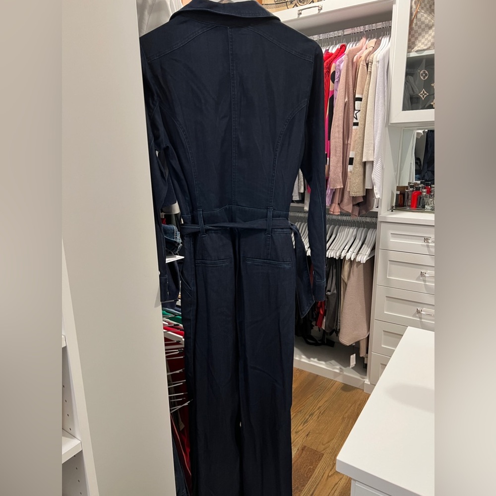 White House Black market denim jumpsuit